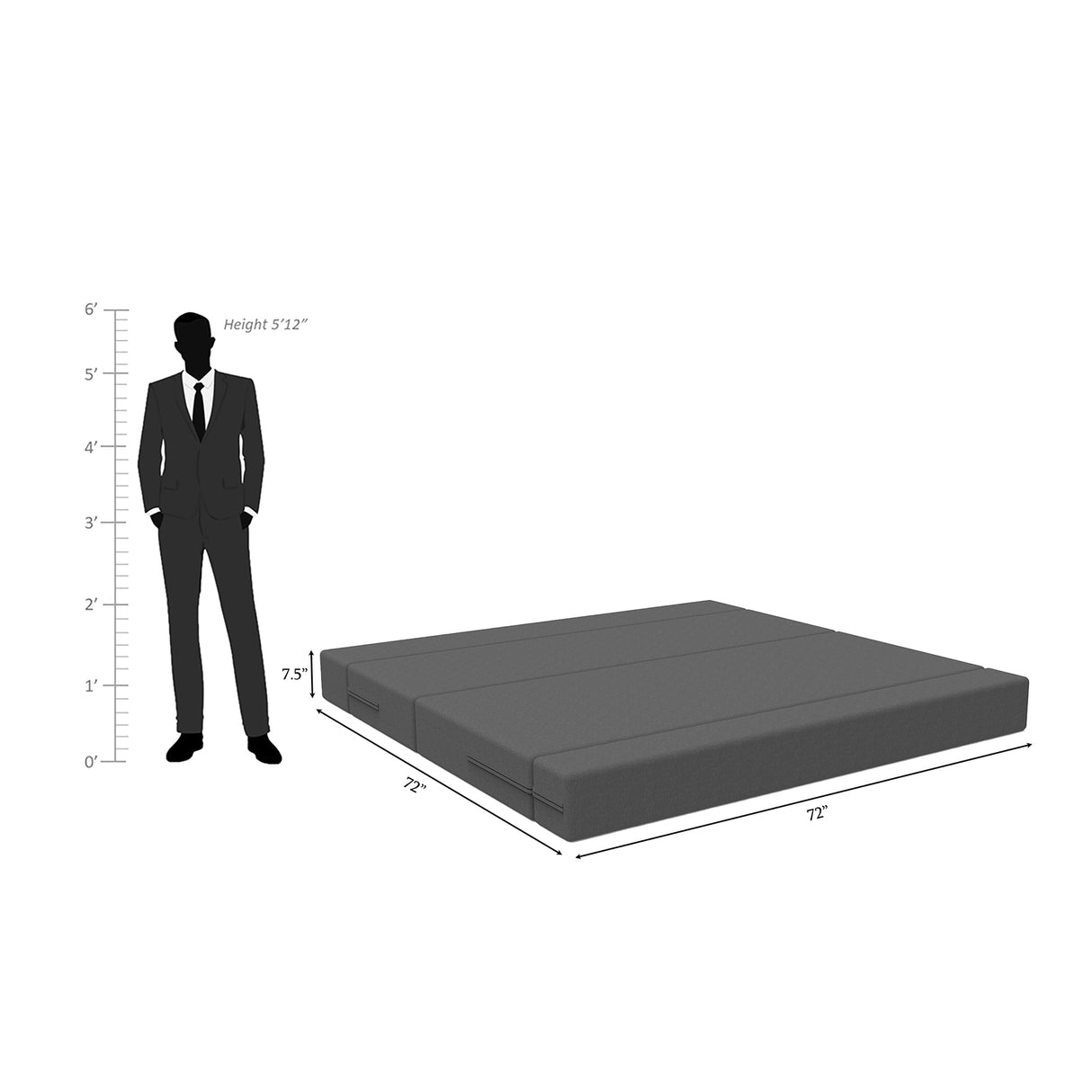 ComfortCraft Sofa Cum Bed for Living Room | 3 Seater Foldable Sofa Bed