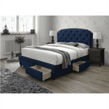 Resthaven Upholstered Bed in grey Colour With Box Storage