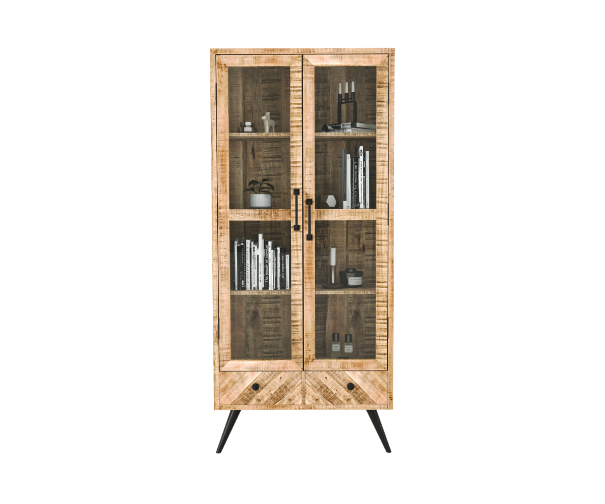 glass door bookshelf