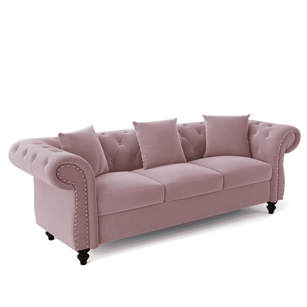 Whimsical 3 Seater Sofa in Light pink colour