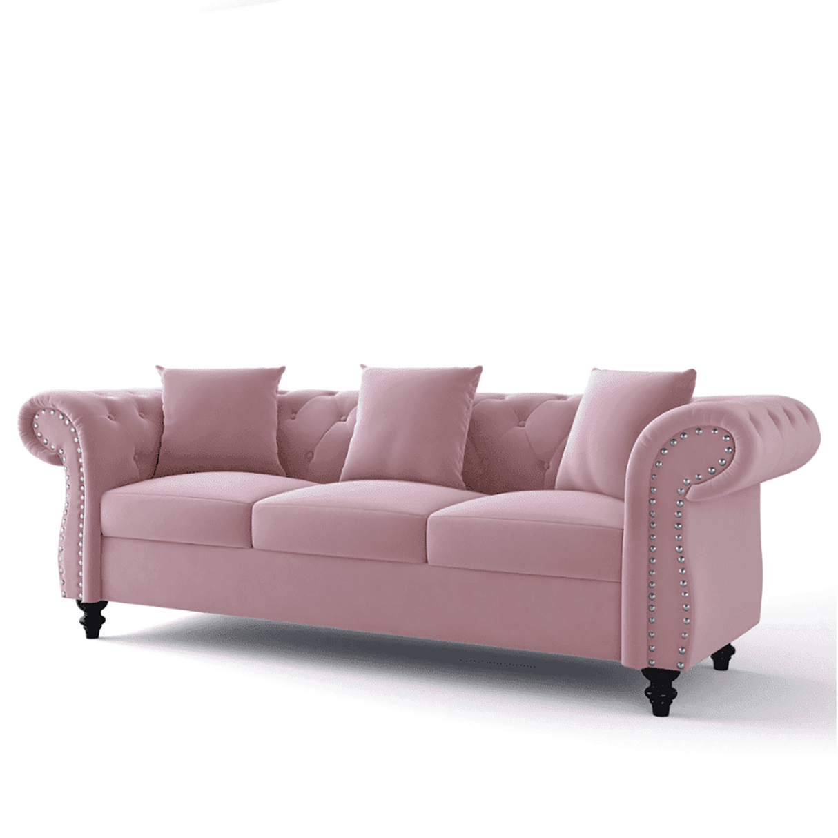 Whimsical 3 Seater Sofa in Light pink colour