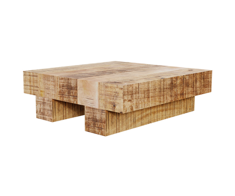 Mellifluous Solid Wood Rustic Coffee Table