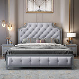 Willow Upholstered Bed in grey Colour With Box Storage