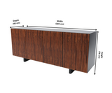 Elegante Solid Wood 4 Door Sideboard