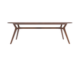 Opulent Solid Wood Dining Table with Upholstered Chairs