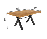 Urban Elegance Solid Wood Dining Table Set