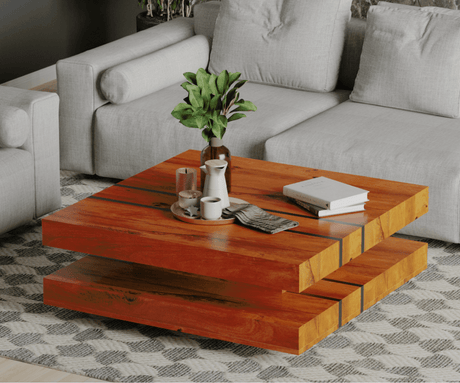 Arbora Luxury Solid Wood Square Coffee Table