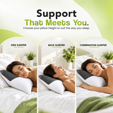 BetaRest Fiber Pillow in White – Ultra Soft, Breathable & Fluffy Bed Pillow for Peaceful Sleep (Size: 27x16 Inches)