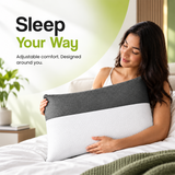 BetaRest Fiber Pillow in White – Ultra Soft, Breathable & Fluffy Bed Pillow for Peaceful Sleep (Size: 27x16 Inches)