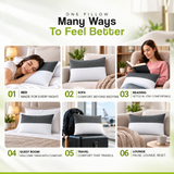 BetaRest Fiber Pillow in White – Ultra Soft, Breathable & Fluffy Bed Pillow for Peaceful Sleep (Size: 27x16 Inches)