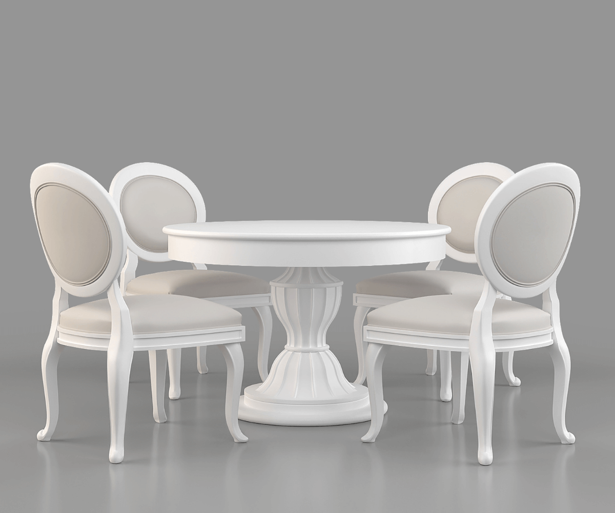 Azylo Luxury Solid Wood Round Dining Table
