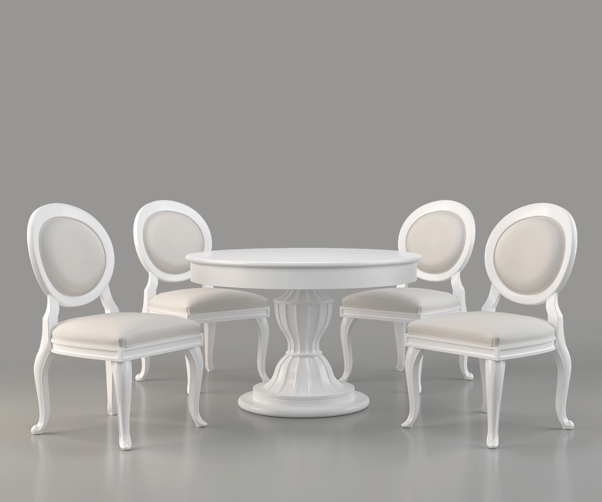 Azylo Luxury Solid Wood Round Dining Set