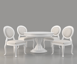 Azylo Luxury Solid Wood Round Dining Set