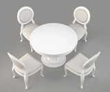 Azylo Luxury Solid Wood Round Dining Set