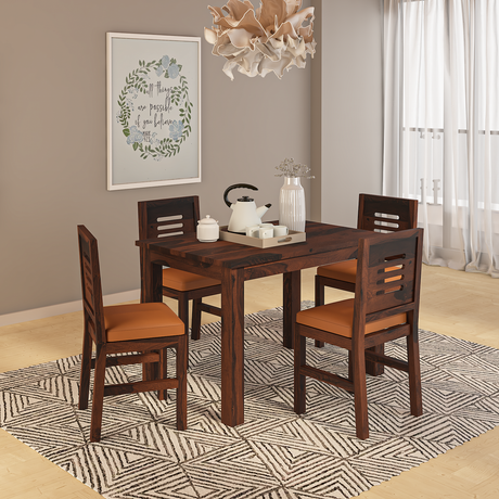 Gagnaire Brown Dining Set 4 Seater