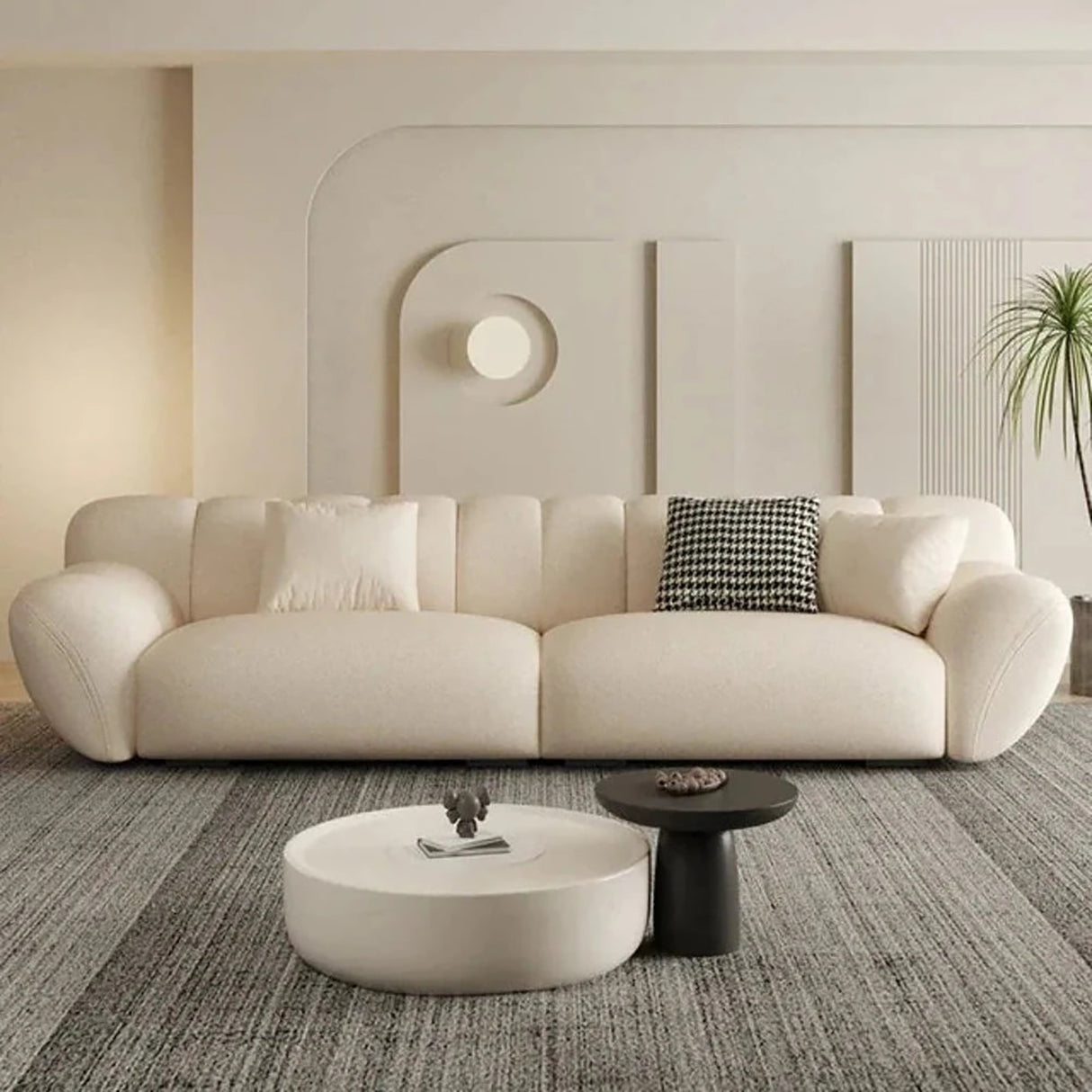 Tweed 3 Seater Sofa in Beige colour