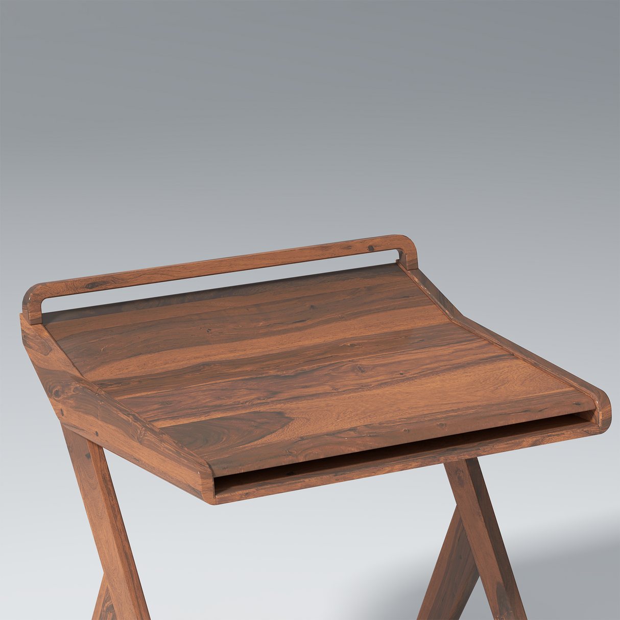 Chopin Sheesham Wood Study Table In Light Walnut Color
