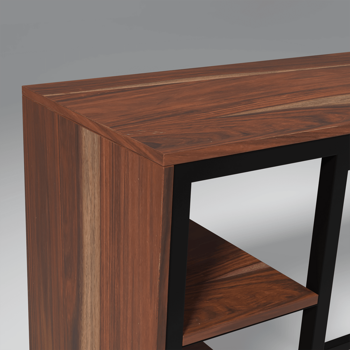 Nekot Iron And Sheesham Wood Study Table In Light Honey