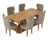 Caelistra Extendable Dining Set (6-8 Seater), Mocha Finish.