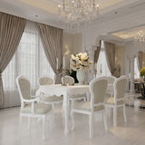 Countryside Solid Wood Luxury White Dining Set