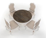 Celestiva Luxury Solid Wood Round Dining Set, Top View.