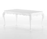 Countryside Solid Wood Luxury White Dining Set - Only Table Isometric Mirror View