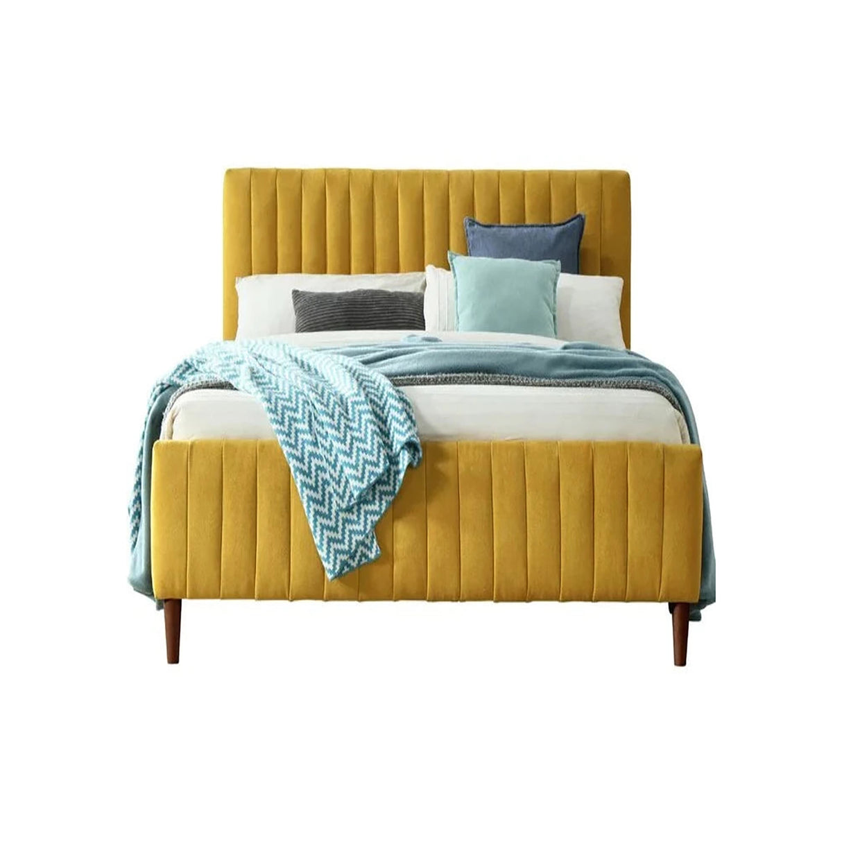 Sleigh King size Upholstered Bed Colour Without Box Storage