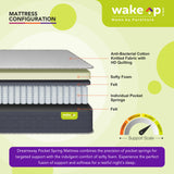 Dreamsway Pocket Spring, Quilting Foam Mattress White and Grey