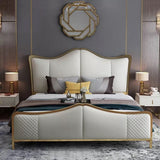 Briar Upholstered Bed in beige Colour Without Box Storage