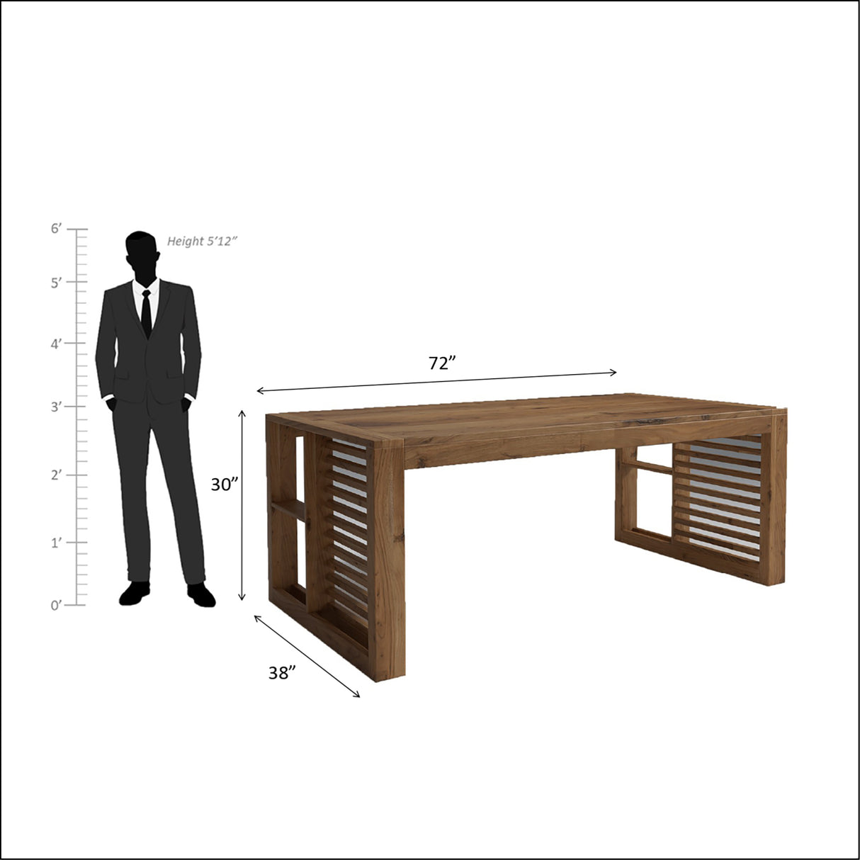 Garten Acacia Wood Dining Set with Natural Finish