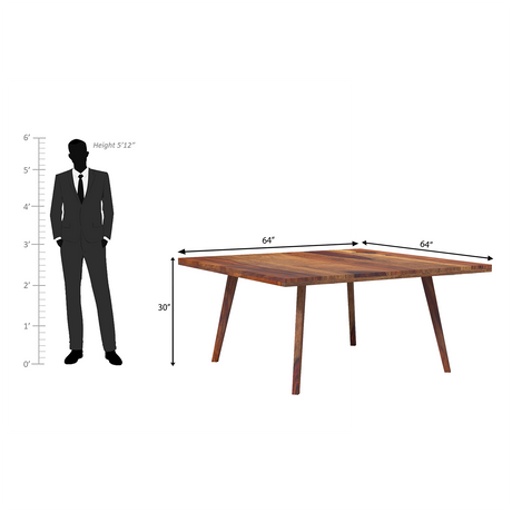 Resonance dining table In Reddish walnut color with 6 Seating