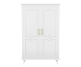 Ecluvin White 2 Door Wardrobe | Luxury Bedroom Wardrobe