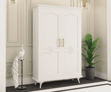 Ecluvin White 2 Door Wardrobe | Luxury Bedroom Wardrobe