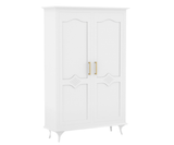 Ecluvin White 2 Door Wardrobe | Luxury Bedroom Wardrobe