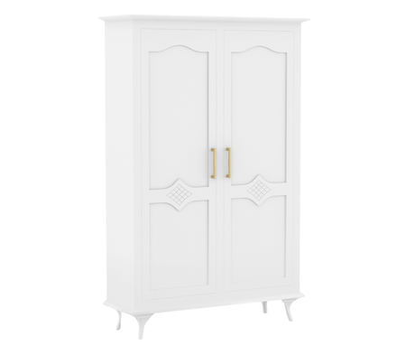 Ecluvin White 2 Door Wardrobe | Luxury Bedroom Wardrobe