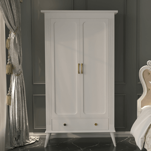 Eluxin Luxury White 2 Door Wardrobe