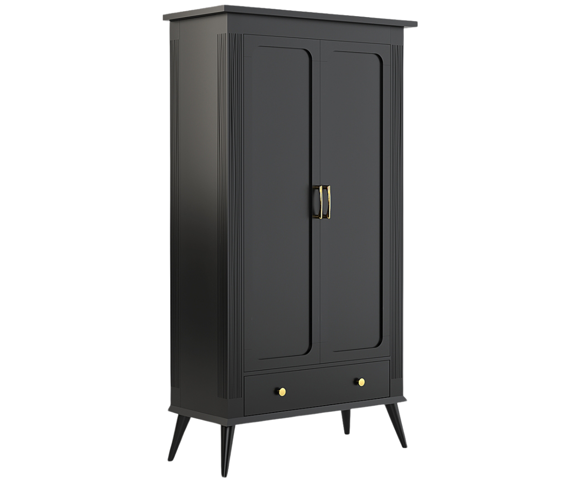 Eluxin Luxury White 2 Door Wardrobe