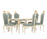 Exquisite Solid Wood Luxury Dining Set , Isometric Angle.