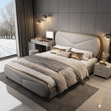 Edarian Upholstered Bed in grey Colour With Box Storage