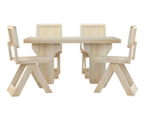 Felvian Solid Wood Dining Table Set