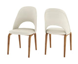 Fexoria Fabric Dining Chairs Set of 2 - Mocha Finish