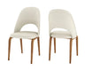 Fexoria Fabric Dining Chairs Set of 2 - Mocha Finish