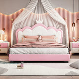 Savvy Upholstered Bed in light pink Colour Without Box Storage