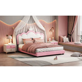 Savvy Upholstered Bed in light pink Colour Without Box Storage