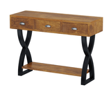 Glimiray Wooden Console Table with Metal Legs | 3 Drawer