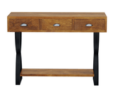 Glimiray Wooden Console Table with Metal Legs | 3 Drawer