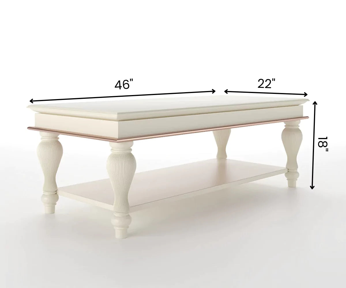 Grandeur Rectangle Solid Wood Coffee Table