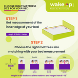 Wakeup India | Virasat Mattress | High Resilience (HR) Foam | 10 Years Warranty | Extra Firm