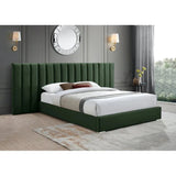 Chateau Upholstered Bed in green Colour With Box Storage