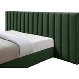 Chateau Upholstered Bed in green Colour With Box Storage